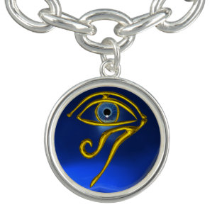 BLUE TALISMAN / EYE OF HORUS ,Sapphire Charm Bracelet