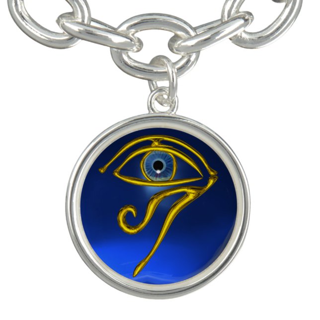 BLUE TALISMAN / EYE OF HORUS ,Sapphire Charm Bracelet (Design)
