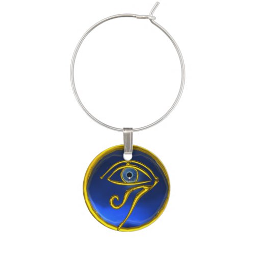 BLUE TALISMAN  EYE OF HORUS WINE CHARM