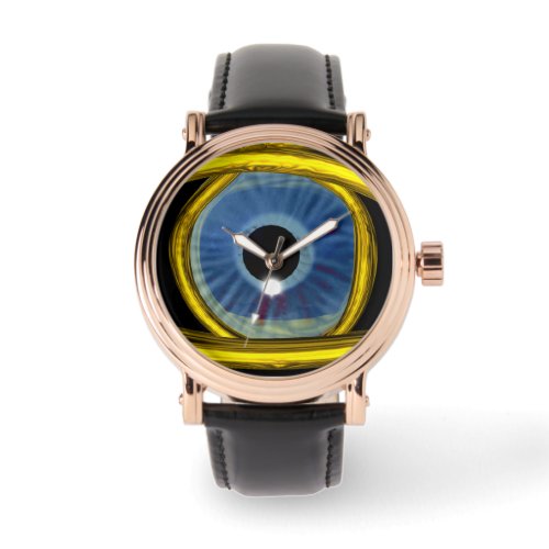 BLUE TALISMAN  GOLD BLUE EYE WATCH