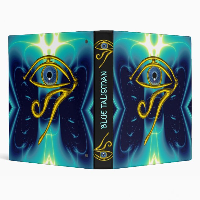 BLUE TALISMAN / GOLD HORUS EYE 3 RING BINDER (Background)