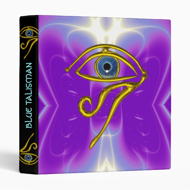 BLUE TALISMAN / GOLD HORUS EYE BINDER (Front/Spine)