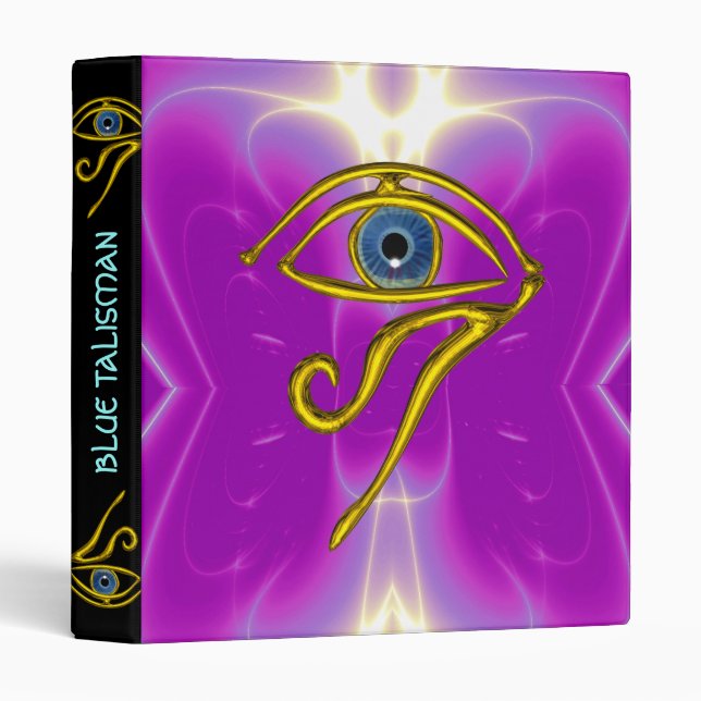 BLUE TALISMAN / GOLD HORUS EYE BINDER (Front/Spine)