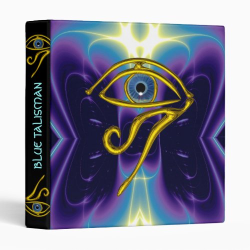 BLUE TALISMAN  GOLD HORUS EYE BINDER