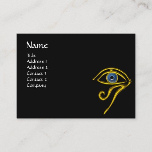 BLUE TALISMANGOLD HORUS EYE Divinity Black Yellow Business Card