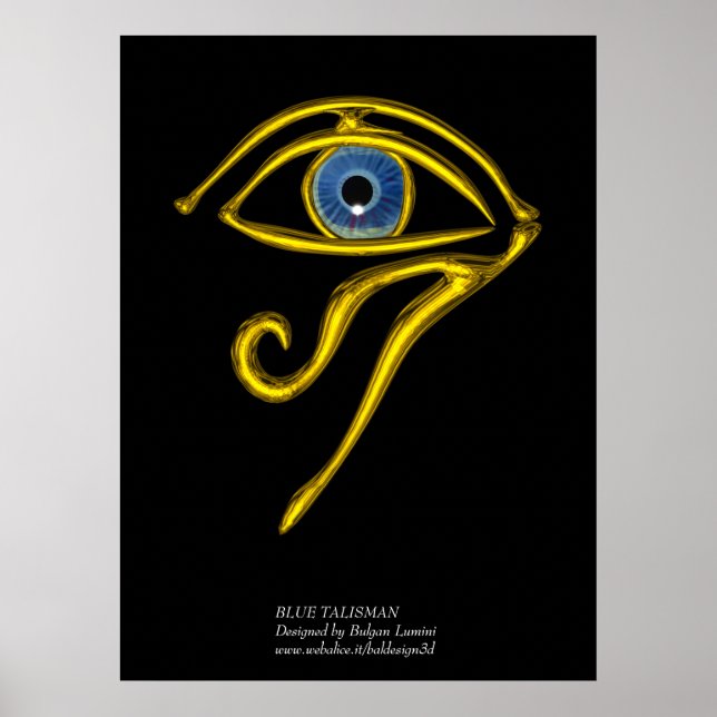 BLUE TALISMAN / GOLD HORUS EYE POSTER (Front)