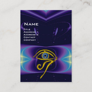 BLUE TALISMAN,GOLD HORUS EYE purple violet pink Business Card