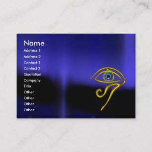 BLUE TALISMAN MONOGRAM black yellow pink Business Card