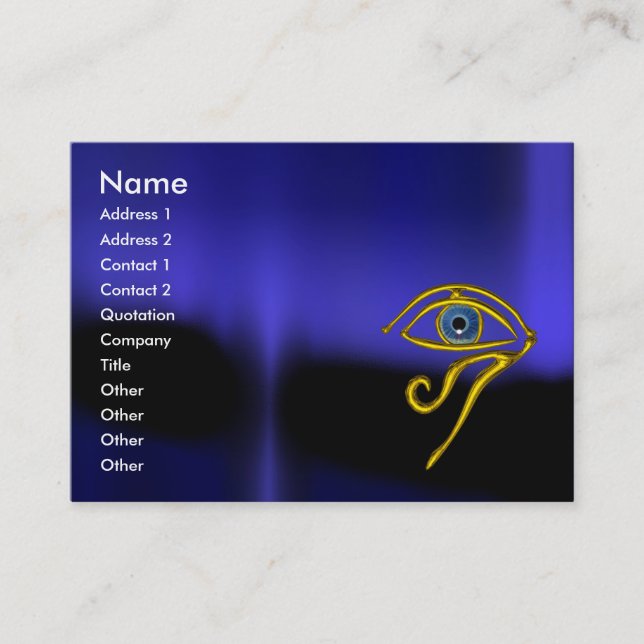 BLUE TALISMAN MONOGRAM black yellow pink Business Card (Front)