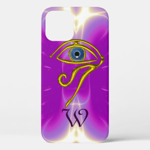 BLUE TALISMAN MONOGRAM  Pink Fuchsia Purple iPhone 12 Case