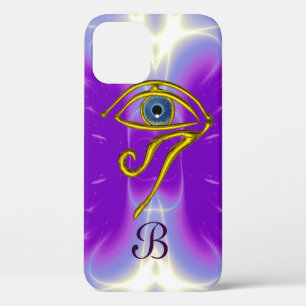 BLUE TALISMAN MONOGRAM Pink Fuchsia Purple iPhone 12 Case