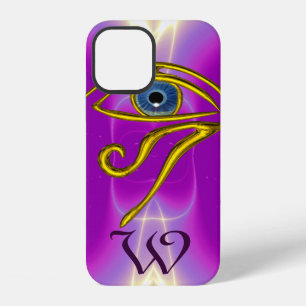 BLUE TALISMAN MONOGRAM Pink Fuchsia Purple iPhone 12 Case