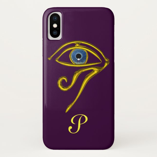 BLUE TALISMAN MONOGRAM Purple Case-Mate iPhone Case (Back)