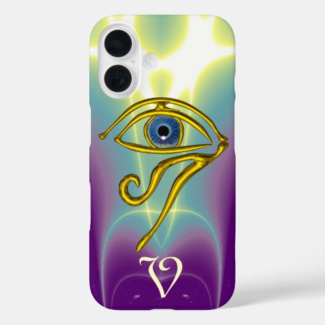 BLUE TALISMAN MONOGRAM  Teal, Purple White Case-Mate iPhone Case (Back)