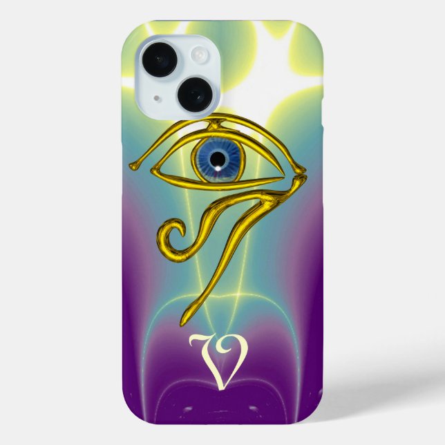 BLUE TALISMAN MONOGRAM  Teal, Purple White Case-Mate iPhone Case (Back)