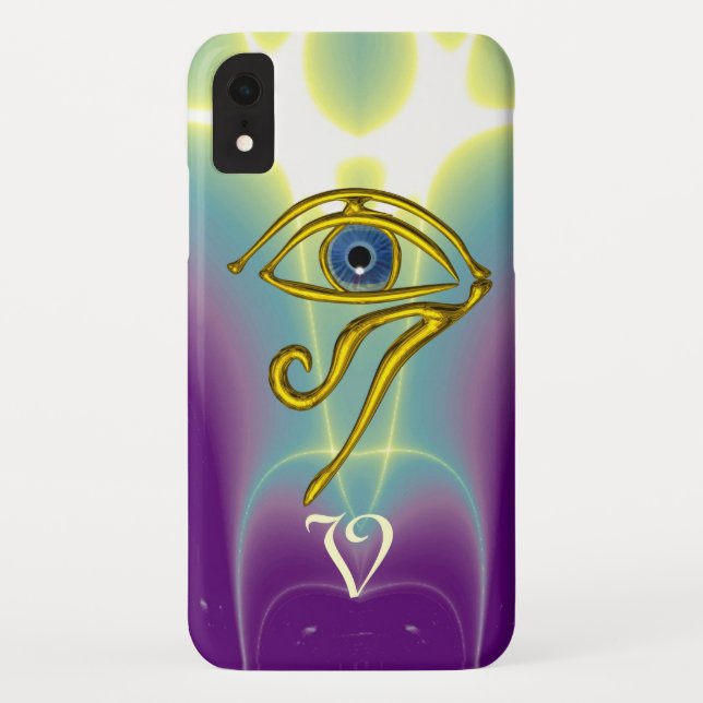 BLUE TALISMAN MONOGRAM  Teal, Purple White Case-Mate iPhone Case (Back)