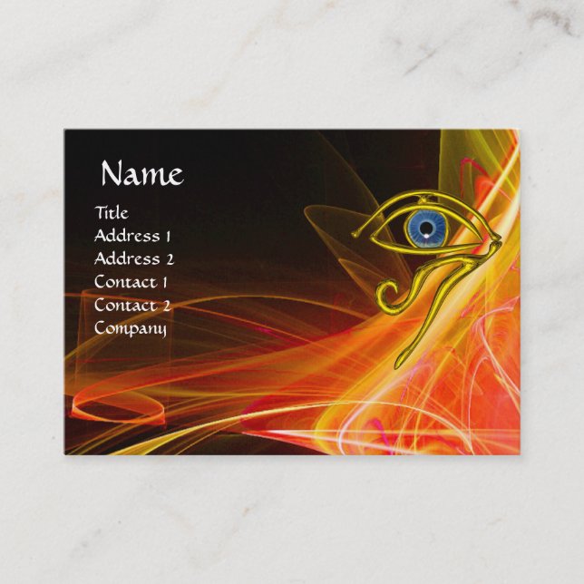 BLUE TALISMAN ORANGE YELLOW RED WHITE LIGHT WAVES BUSINESS CARD (Front)