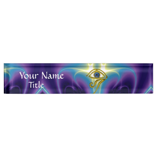 BLUE TALISMAN, purple violet blue Nameplate (Front)