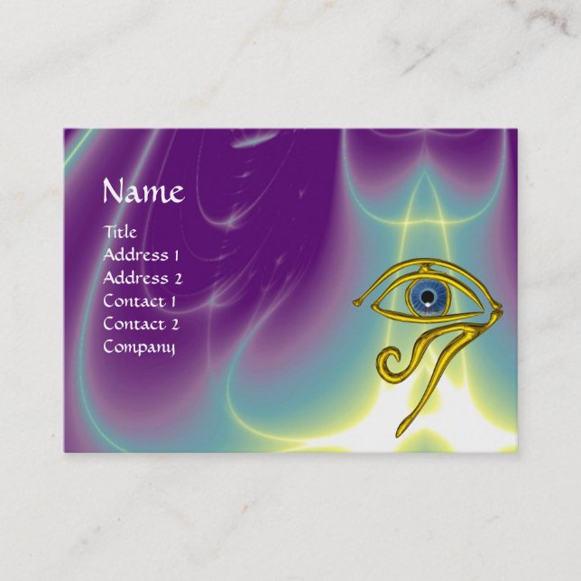 BLUE TALISMAN, purple violet white Business Card (Front)