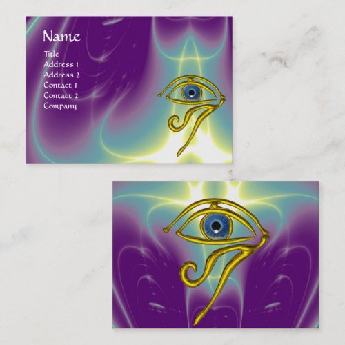 BLUE TALISMAN, purple violet white Business Card Template