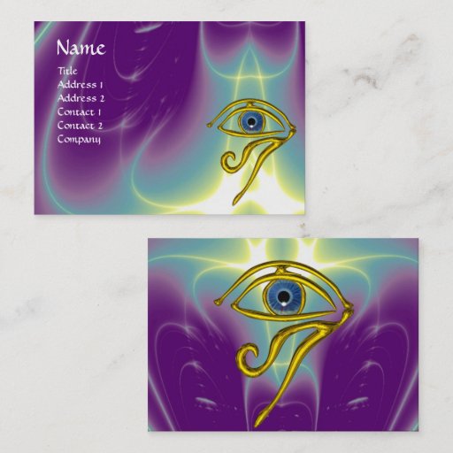 Customizable BLUE TALISMAN, purple violet white Business Card Template