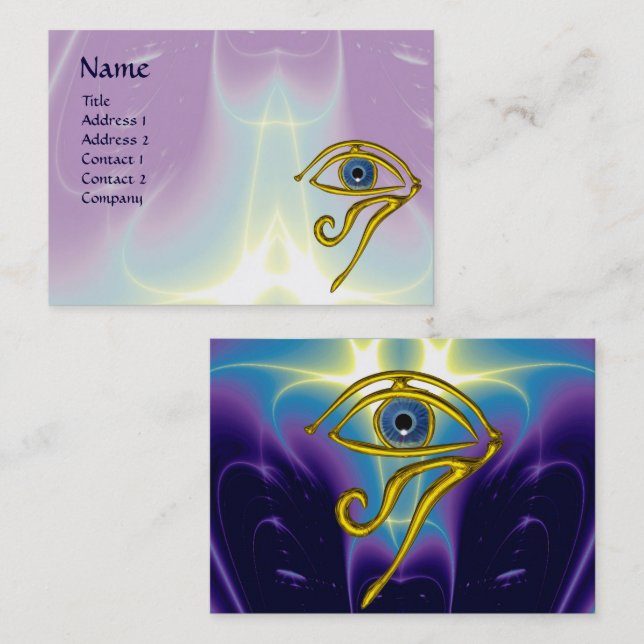 BLUE TALISMAN, purple violet white Business Card (Front/Back)