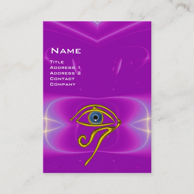 BLUE TALISMAN, purple violet white pink Business Card (Front)