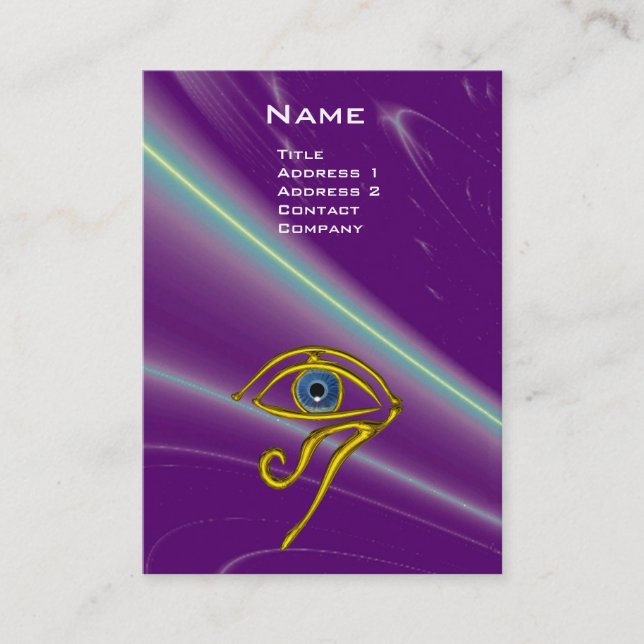 BLUE TALISMAN, purple violet white pink yellow Business Card (Front)