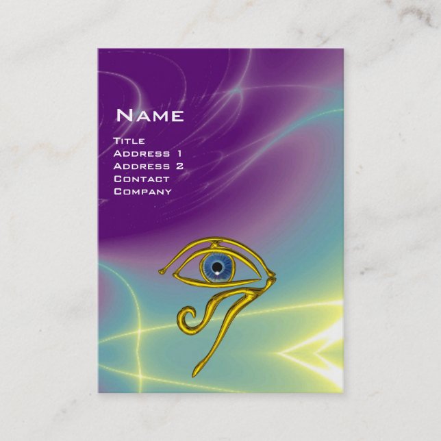 BLUE TALISMAN, purple violet white pink yellow Business Card (Front)