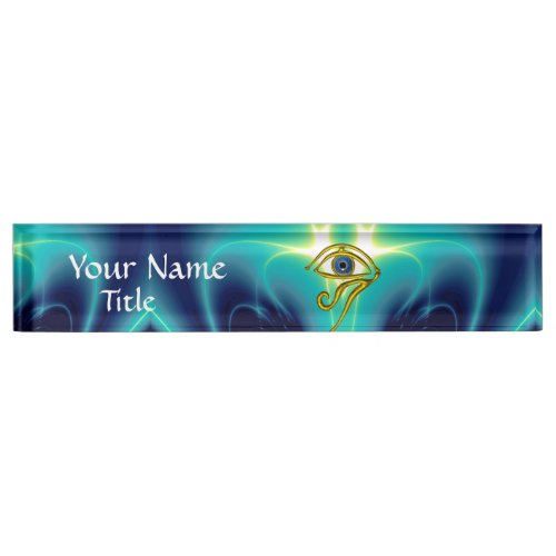 BLUE TALISMAN Turquoise Teal Name Plate