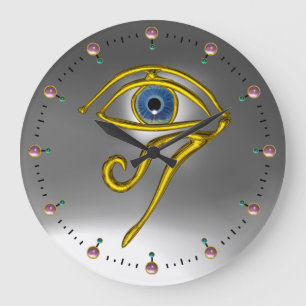 BLUE TALISMAN ,White Grey Large Clock