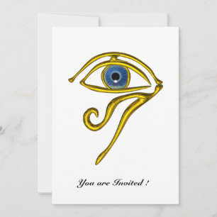 BLUE TALISMAN, white Invitation