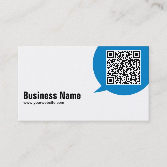Blue Talk Bubble Interpreter Business Card (Front)