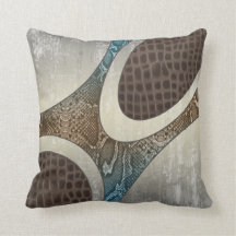 Blue&Tan Abstract Snakeskin & Croc
