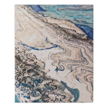 Blue tan fluid abstract