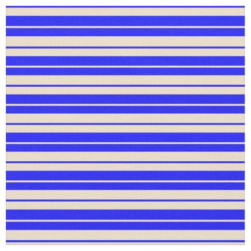 Blue & Tan Stripes/Lines Pattern Fabric