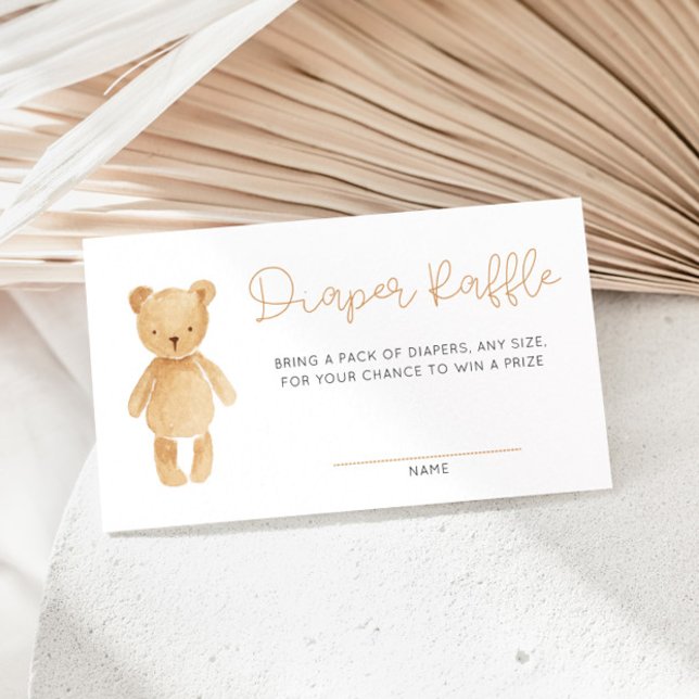 Blue Tan Teddy Bear Balloons Enclosure Card (Creator Uploaded)