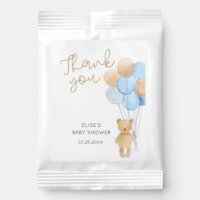 Blue Tan Teddy Bear Balloons