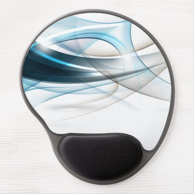Blue-Tan Waves Gel Mousepad (Front)