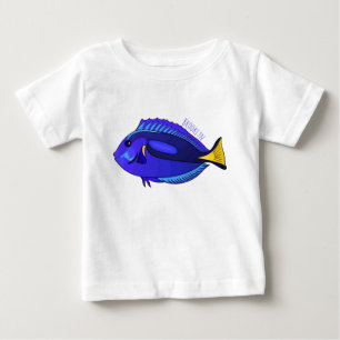 Blue tang fish cartoon illustration baby T-Shirt
