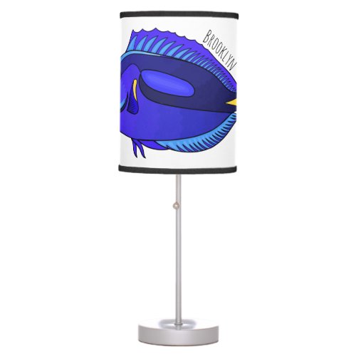 Blue tang fish cartoon illustration  table lamp