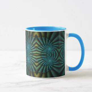 Blue Tango Bright Blue Abstract Spiral Mug
