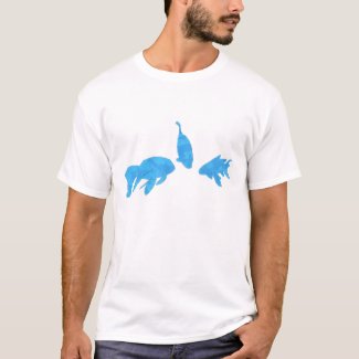 Blue Tape Abstract Koi Fish Shirt