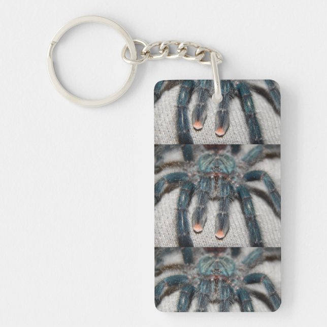 blue tarantula keychain (Front)