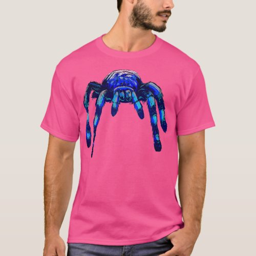 Blue Tarantula Spider Lover Arthropod Arrachnophil T_Shirt