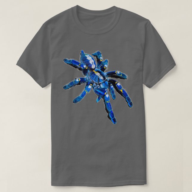 Blue Tarantula Spider Poecilotheria  T-Shirt (Design Front)