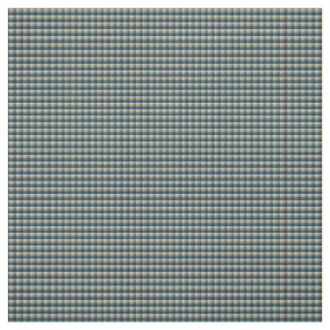 Blue Tartan Checks Pattern Print, Fabric (Swatch)