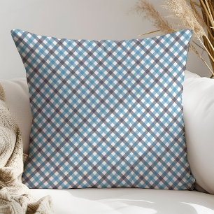 Blue Tartan Pillow Cozy Accent His Favorite Spot