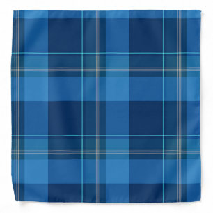 Blue Tartan Plaid Bandana