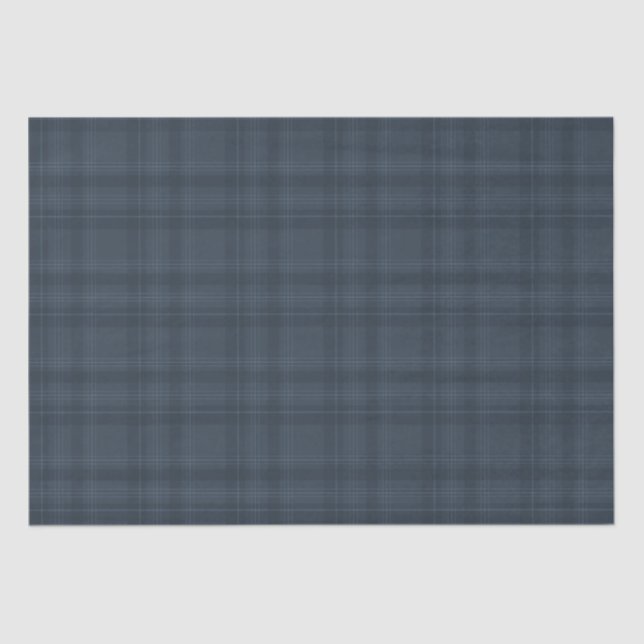 Blue Tartan Plaid Christmas Tissue Paper | Elegant (Front)